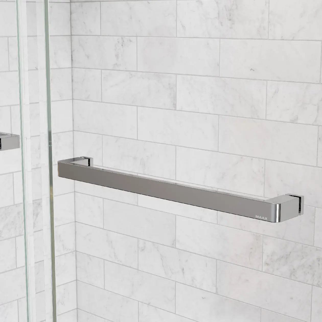Uptown 44-47 x 76 in. 8 mm Bypass Shower Door for Alcove Installation with Clear glass in Chrome - Plumbing Market