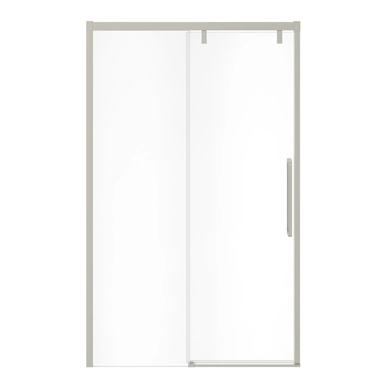 Uptown 44-47 x 76 in. 8 mm Sliding Shower Door for Alcove Installation with Clear glass in Brushed Nickel - Plumbing Market