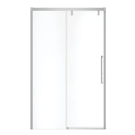 Uptown 44-47 x 76 in. 8 mm Sliding Shower Door for Alcove Installation with Clear glass in Chrome & White Marble - Plumbing Market