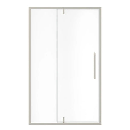 Uptown 45-47 x 76 in. 8 mm Pivot Shower Door for Alcove Installation with Clear glass in Brushed Nickel - Plumbing Market