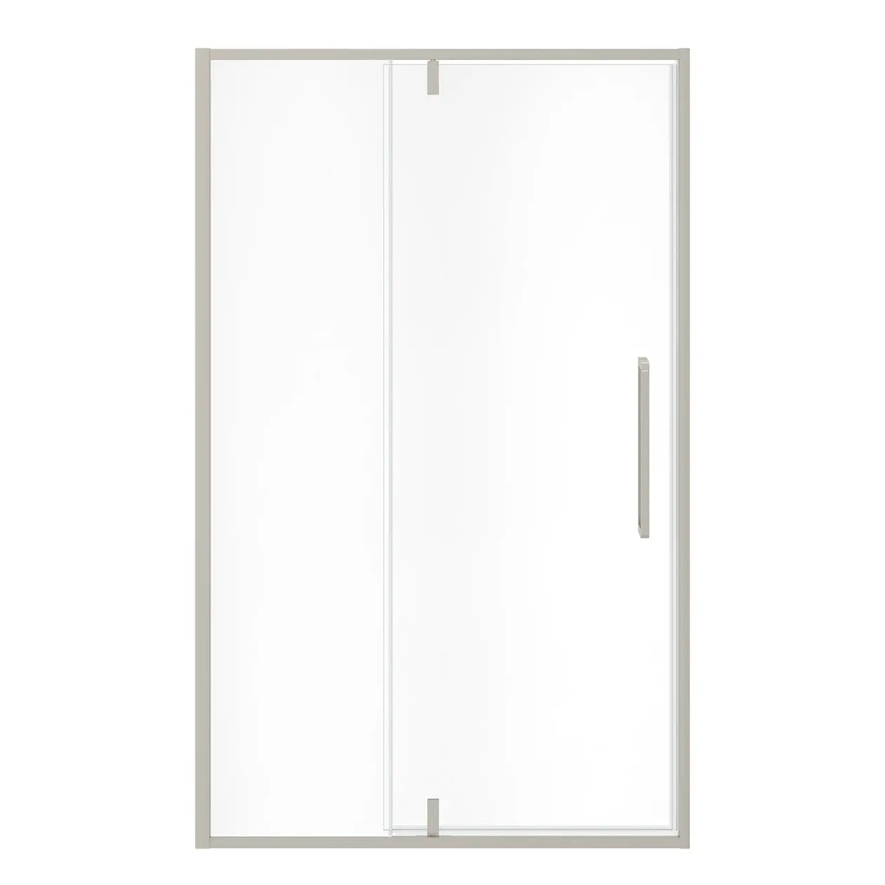Uptown 45-47 x 76 in. 8 mm Pivot Shower Door for Alcove Installation with Clear glass in Brushed Nickel - Plumbing Market