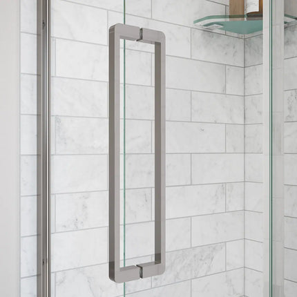 Uptown 45-47 x 76 in. 8 mm Pivot Shower Door for Alcove Installation with Clear glass in Chrome - Plumbing Market