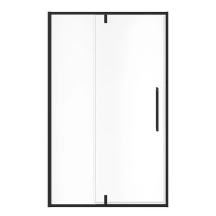 Uptown 45-47 x 76 in. 8 mm Pivot Shower Door for Alcove Installation with Clear glass in Matte Black - Plumbing Market