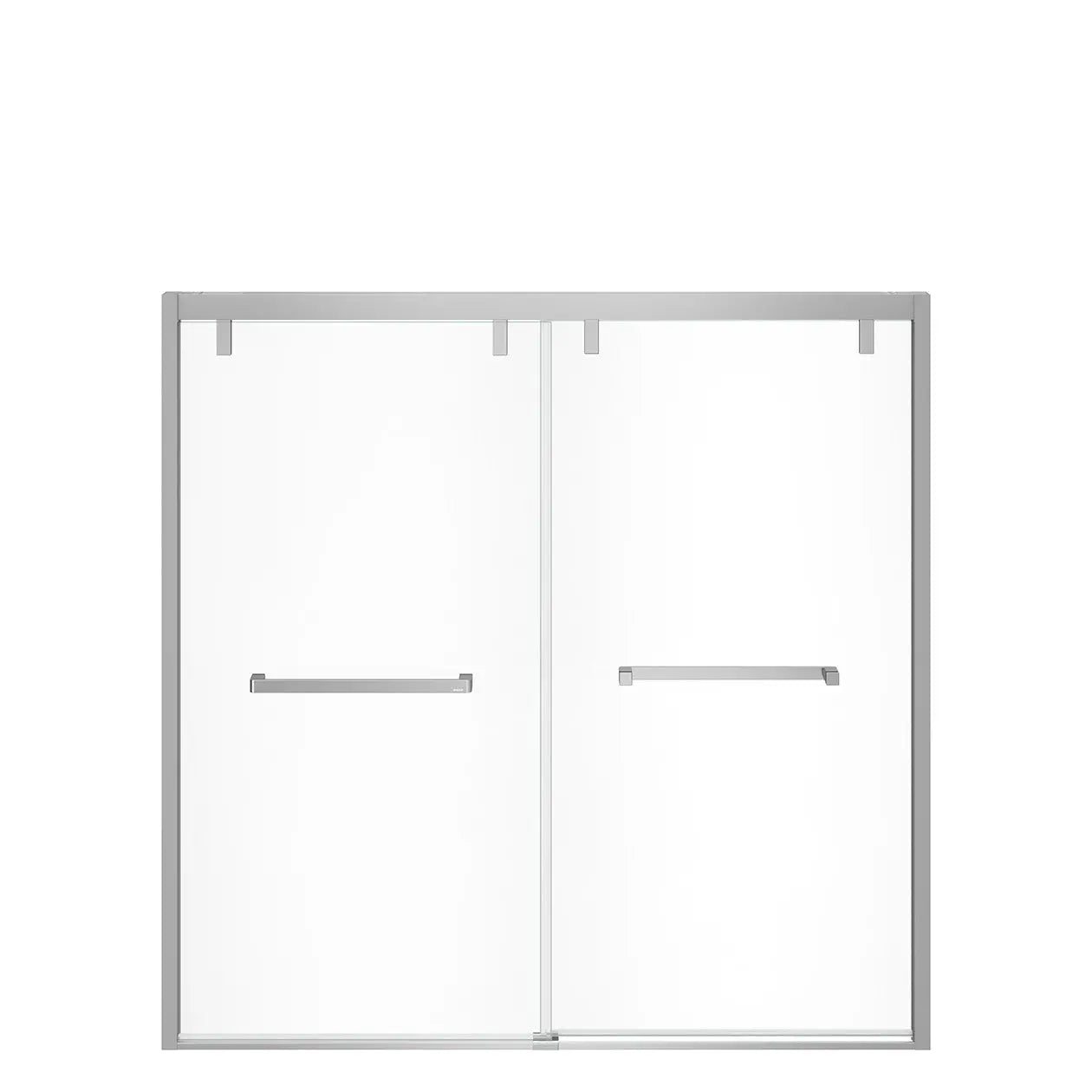 Uptown 56-59 x 58 in. 8 mm Bypass Tub Door for Alcove Installation with Clear glass in Chrome - Plumbing Market