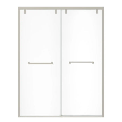 Uptown 56-59 x 76 in. 8 mm Bypass Shower Door for Alcove Installation with Clear glass in Brushed Nickel - Plumbing Market