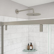 Uptown 56-59 x 76 in. 8 mm Sliding Shower Door for Alcove Installation with Clear glass in Brushed Nickel - Plumbing Market