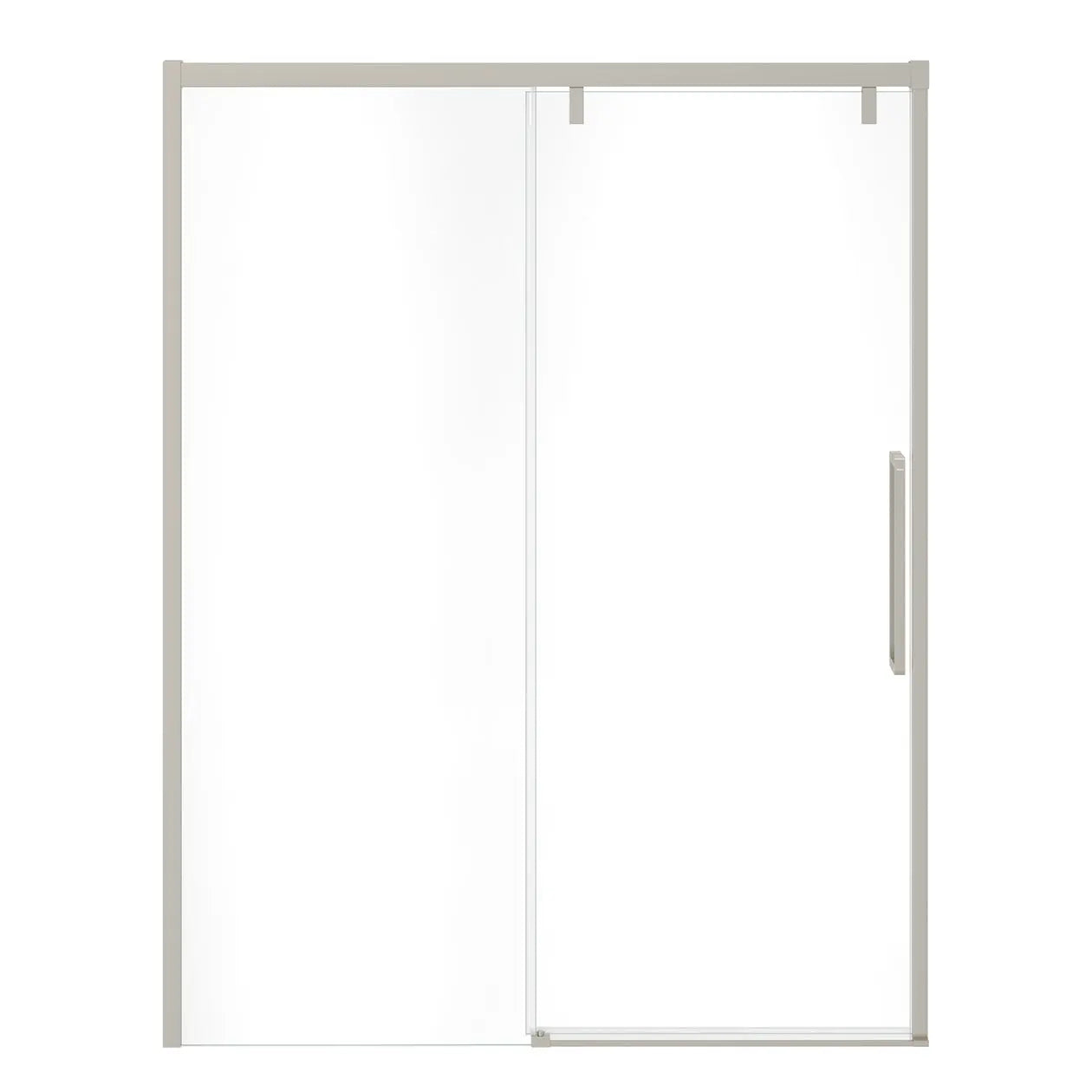 Uptown 56-59 x 76 in. 8 mm Sliding Shower Door for Alcove Installation with Clear glass in Brushed Nickel - Plumbing Market