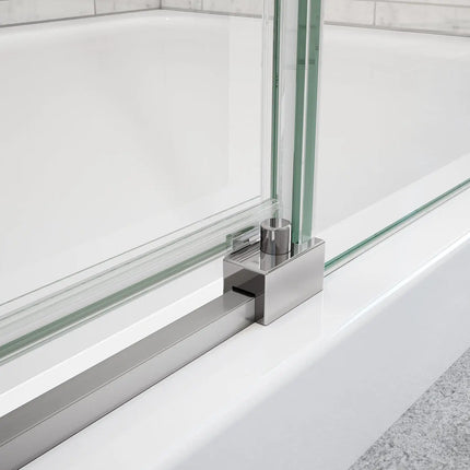 Uptown 56-59 x 76 in. 8 mm Sliding Shower Door for Alcove Installation with Clear glass in Chrome - Plumbing Market