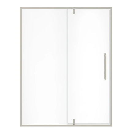 Uptown 57-59 x 76 in. 8 mm Pivot Shower Door for Alcove Installation with Clear glass in Brushed Nickel - Plumbing Market