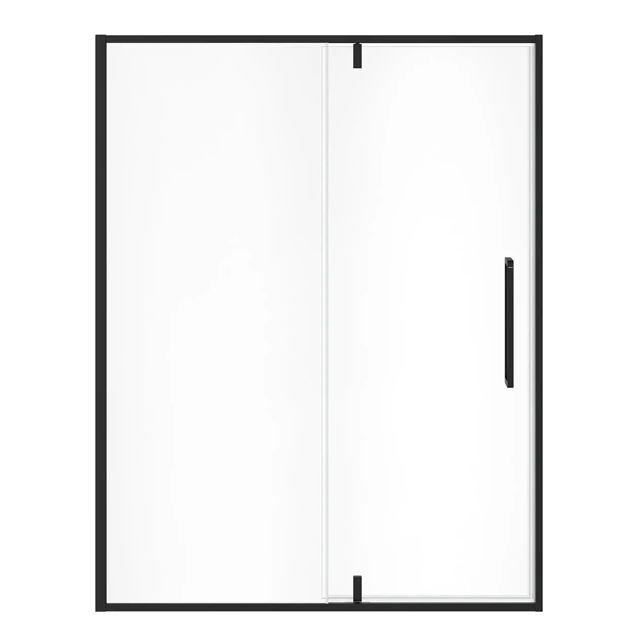 Uptown 57-59 x 76 in. 8 mm Pivot Shower Door for Alcove Installation with Clear glass in Matte Black - Plumbing Market