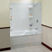 Utah 59 Polystyrene Glue up Five-Piece Tub Wall Surround in White - Plumbing Market