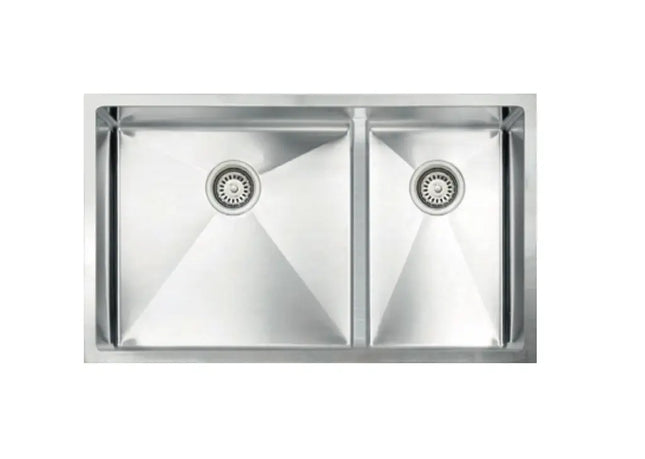 VILLACH 18R LOW DIVIDE - 32"x18"x9" WITH STRAINERS - Plumbing Market