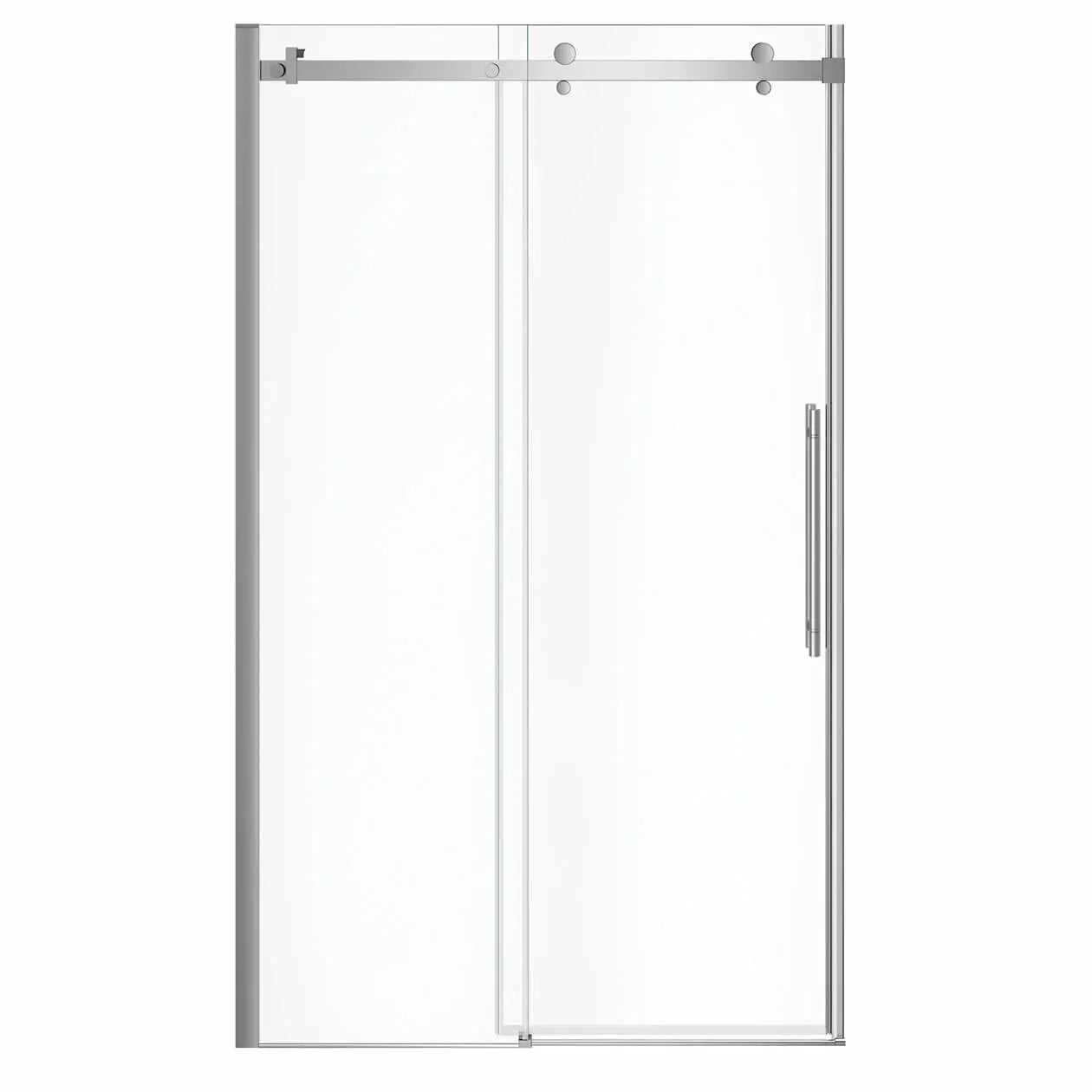 Vela 44 ½-47 x 78 ¾ in. 8mm Sliding Shower Door for Alcove Installation with Clear glass in Chrome - Plumbing Market