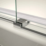 Vela 56 ½-59 x 59 in. 8 mm Sliding Tub Door for Alcove Installation with Clear glass in Chrome - Plumbing Market
