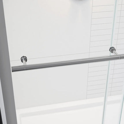 Vela 56 ½-59 x 59 in. 8 mm Sliding Tub Door with Towel Bar for Alcove Installation with Clear glass in Chrome - Plumbing Market