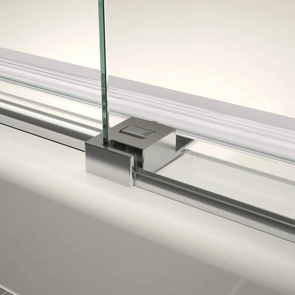 Vela 56 ½-59 x 78 ¾ in. 8mm Sliding Shower Door for Alcove Installation with Clear glass in Chrome - Plumbing Market