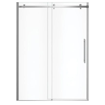 Vela 56 ½-59 x 78 ¾ in. 8mm Sliding Shower Door for Alcove Installation with Clear glass in Chrome - Plumbing Market