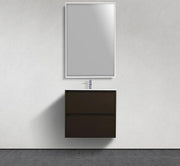 Veneto 24" Wall-Mounted Wood Veneer Vanity With Solid Surface Basin - Plumbing Market