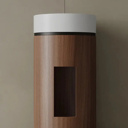 Veneto Vanity 15" Modern Pedestal Basin in Walnut Wood Veneer - Plumbing Market