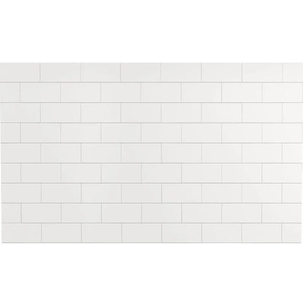 Versaline 4836 Composite Glue-up Four-Piece Shower Wall Kit in Subway White - Plumbing Market