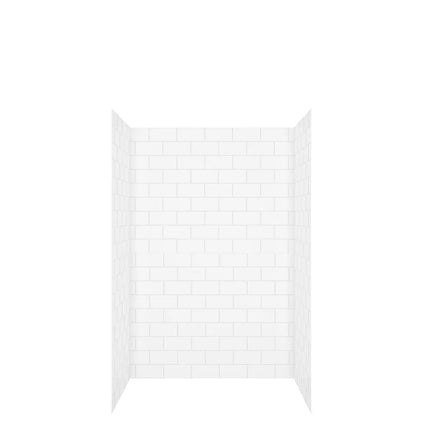 Versaline 4836 Composite Glue-up Four-Piece Shower Wall Kit in Subway White - Plumbing Market