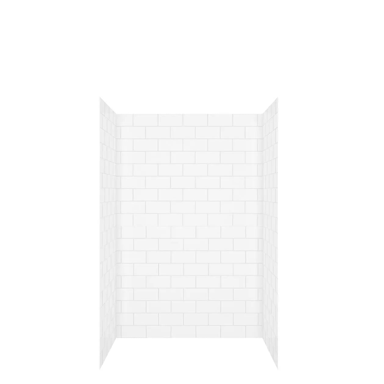 Versaline 4836 Composite Glue-up Four-Piece Shower Wall Kit in Subway White - Plumbing Market
