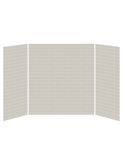 Kalia 32x60x32 Tiles #710 60x32 3-Panel 77'' Bath Shower Wall Kit - Tiles #710 Matte WA2223-710-002