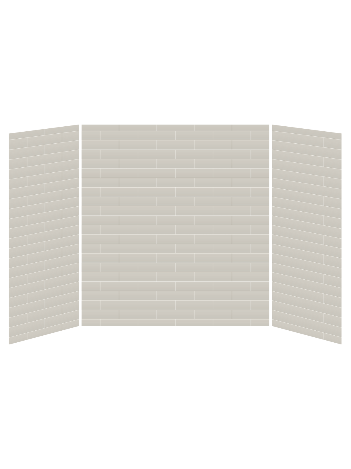 Kalia 32x60x32 Tiles #710 60x32 3-Panel 77'' Bath Shower Wall Kit - Tiles #710 Matte WA2223-710-002