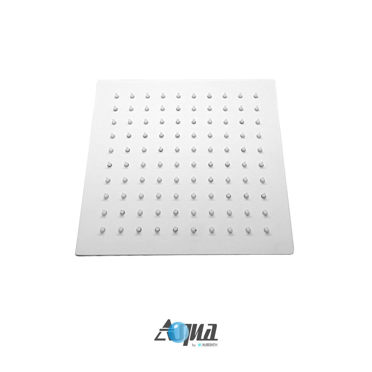 Kube Bath Aqua Piazza by KubeBath 8" Super Slim Square Rain Shower Head - White (WH-ARS200)