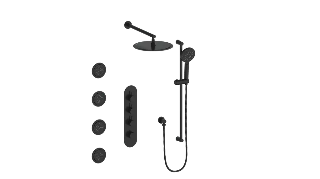 WORGL 3/4" HIGH-FLOW TH SHOWER KIT WITH BODY JETS - Plumbing Market