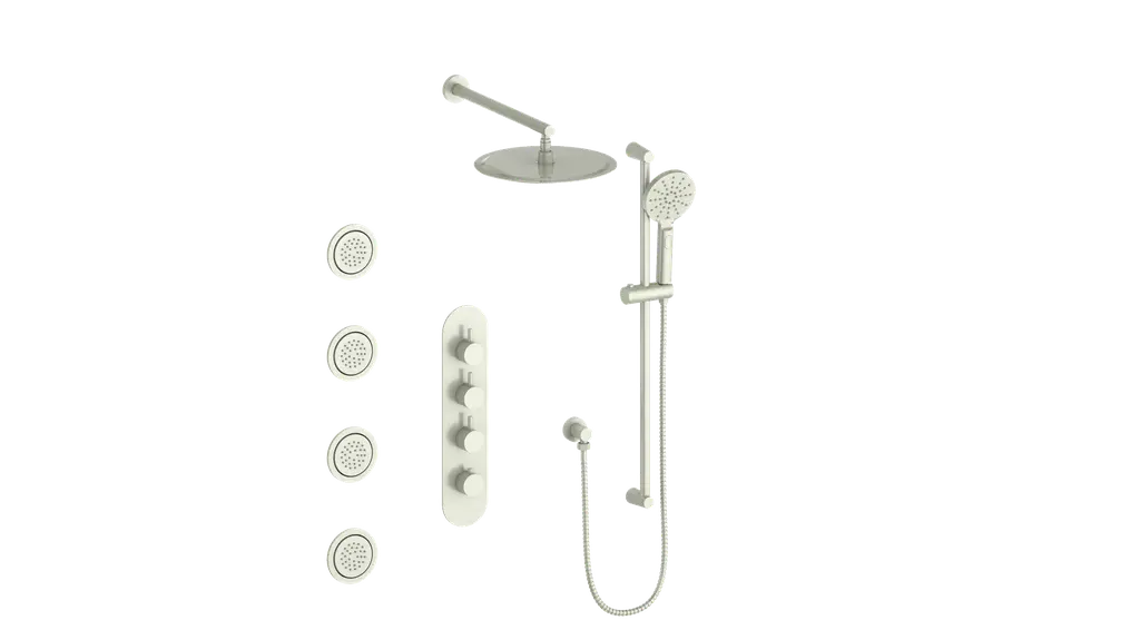 WORGL 3/4" HIGH-FLOW TH SHOWER KIT WITH BODY JETS - Plumbing Market