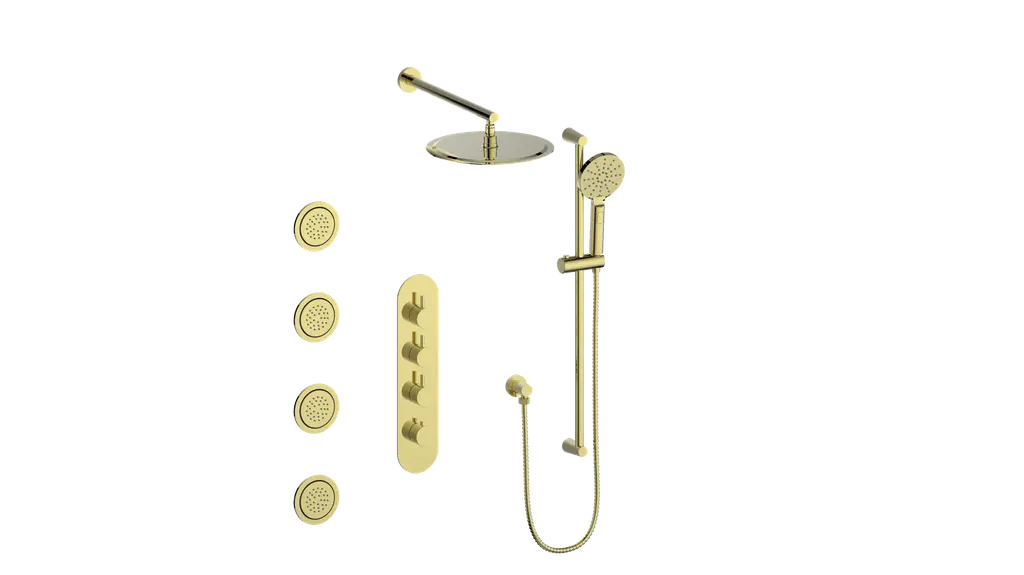 WORGL 3/4" HIGH-FLOW TH SHOWER KIT WITH BODY JETS - Plumbing Market