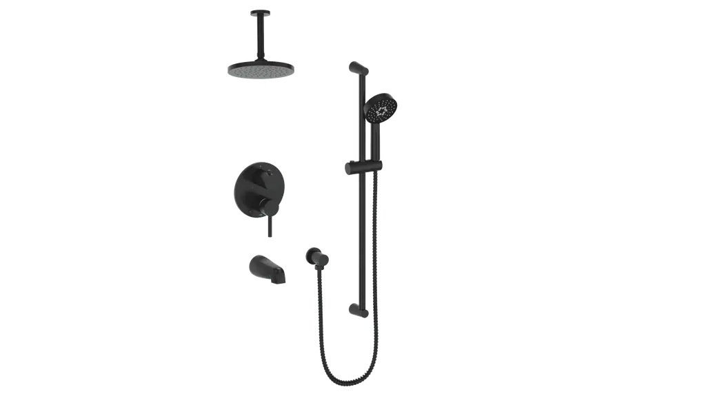WORGL 3-WAY PB SHOWER KIT WITH 6" CEILING ARM N/A - Plumbing Market