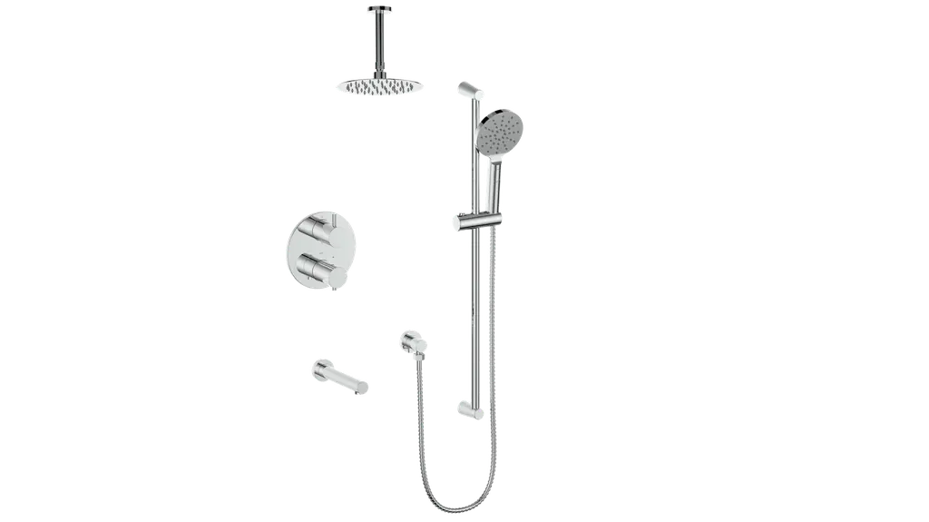 WORGL 3-WAY TH SHOWER KIT WITH 6" CEILING ARM N/A - Plumbing Market
