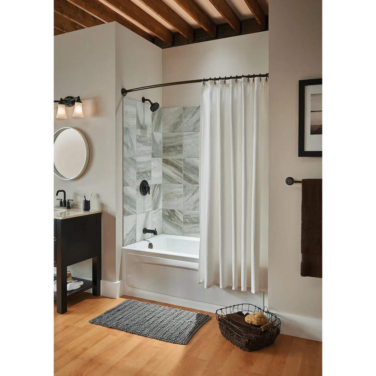 Moen Adjustable Curved Shower Rod DN2160 in Old World Bronze (DN2160OWB)