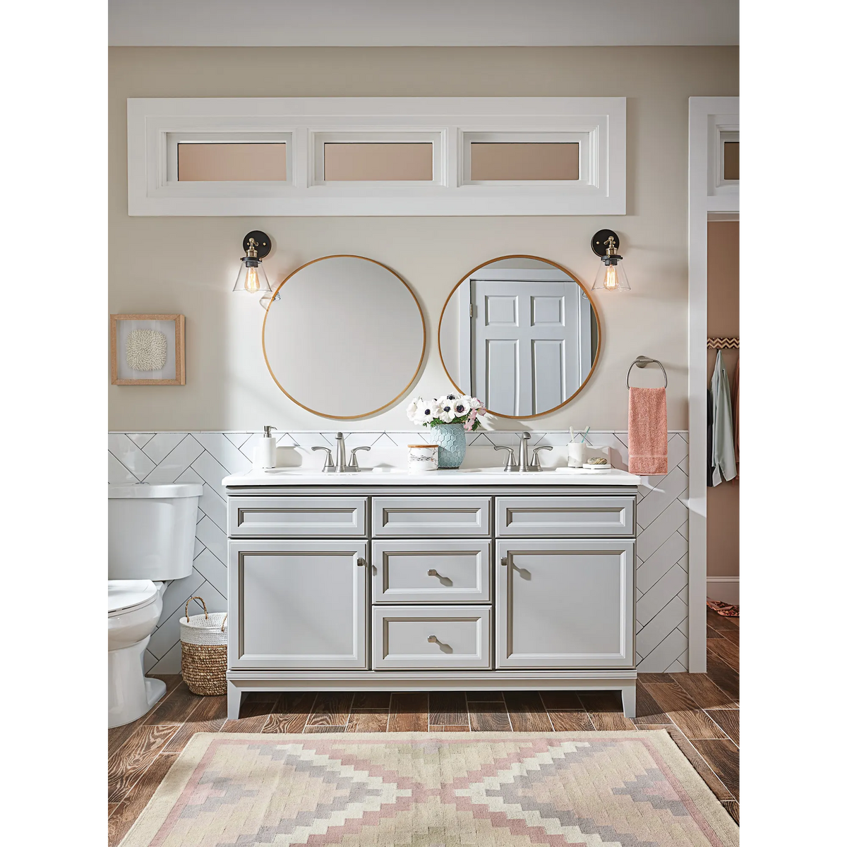 Moen Tiffin Two-Handle High-Arc Bathroom Faucet WS84876 in Spot Resist Brushed Nickel (WS84876SRN) - view 10