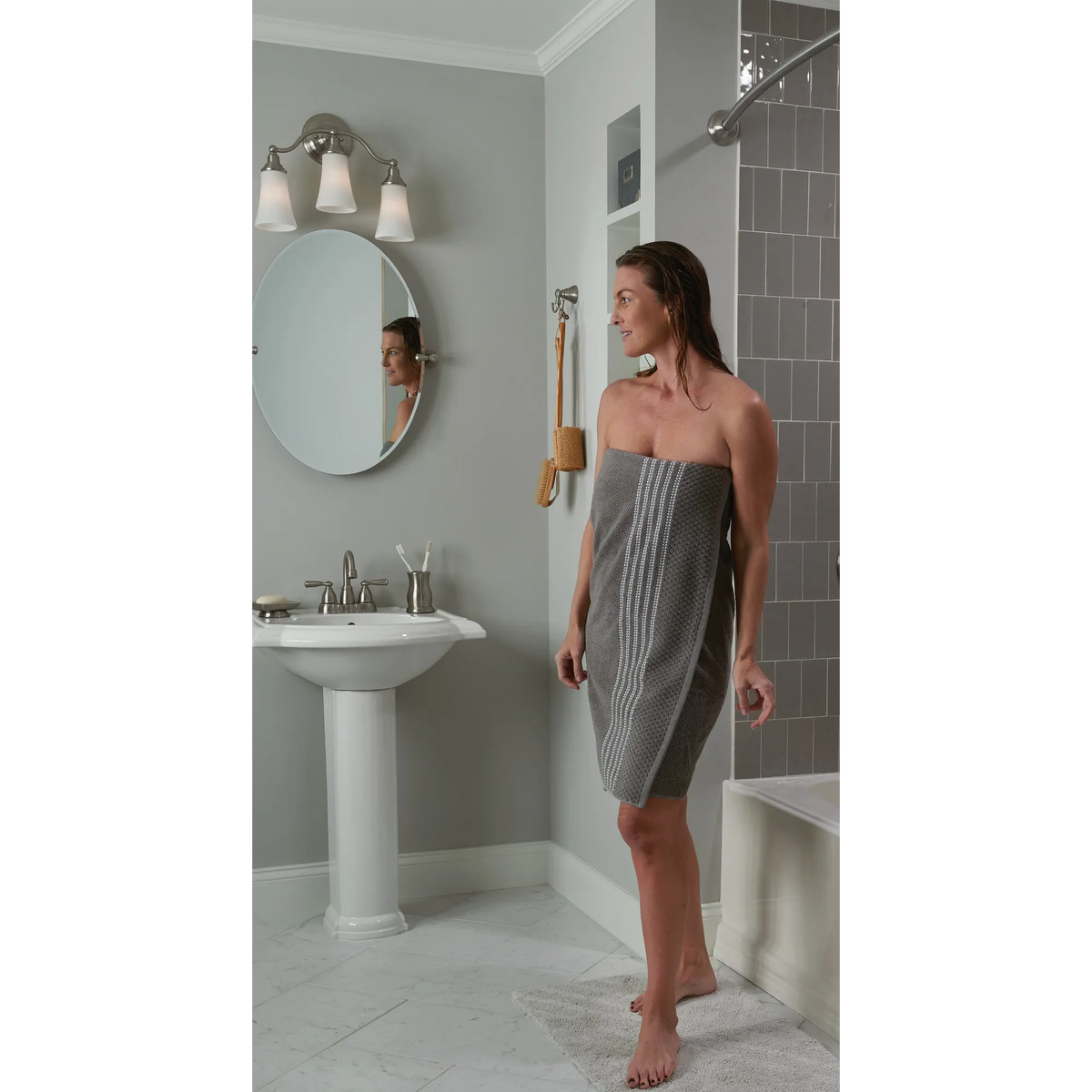 Moen Adjustable Curved Shower Rod DN2160 in Brushed Nickel (DN2160BN) - view 4