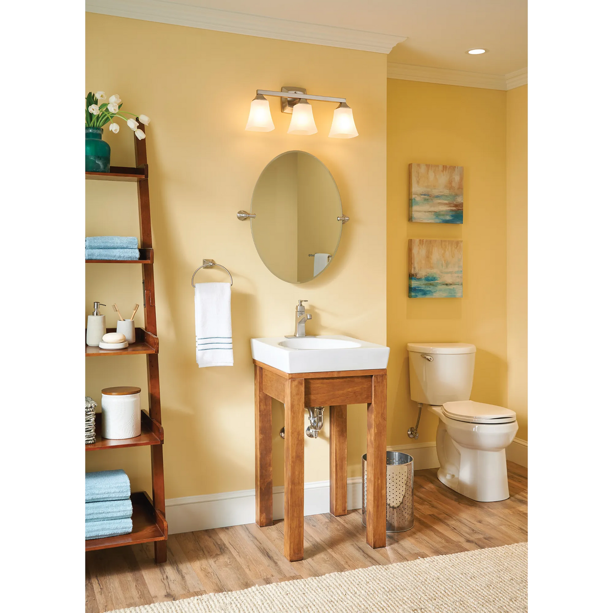 Moen Voss Three Globe Bath Light YB5163 in Brushed Nickel (YB5163BN) - view 4