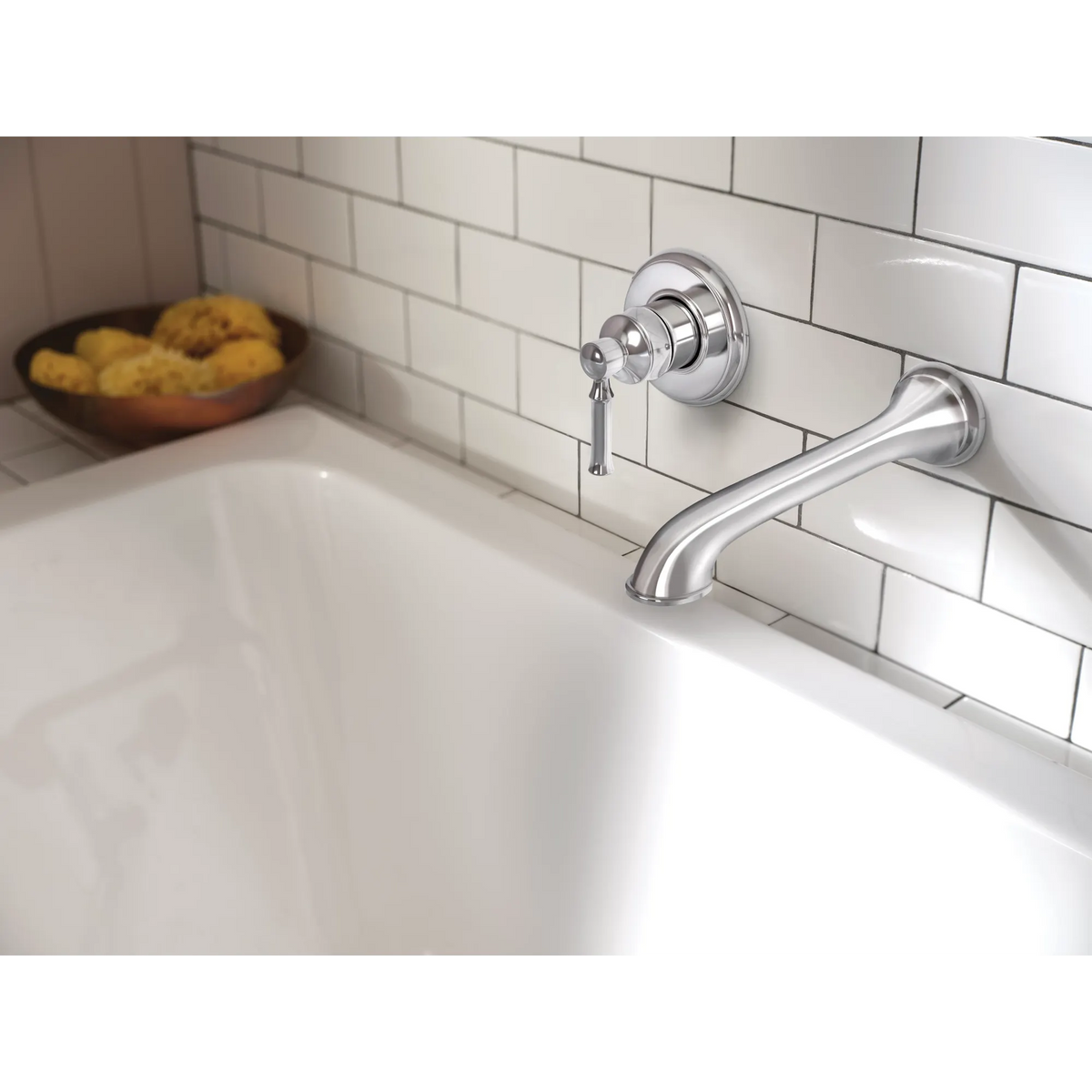 Moen Dartmoor Single-Handle Non-Diverter Wall-Mount Tub Filler WT681 in Chrome (WT681) - view 2