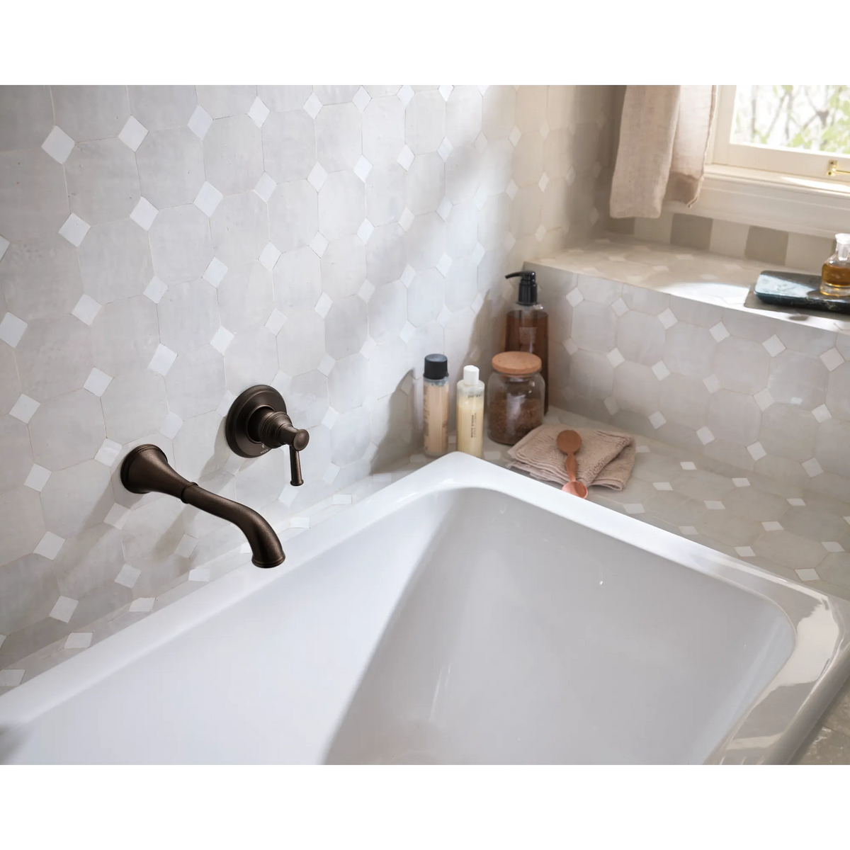 Moen Belfield Single-Handle Non-Diverter Wall-Mount Tub Filler WT9021 in Oil Rubbed Bronze (WT9021ORB) - view 2