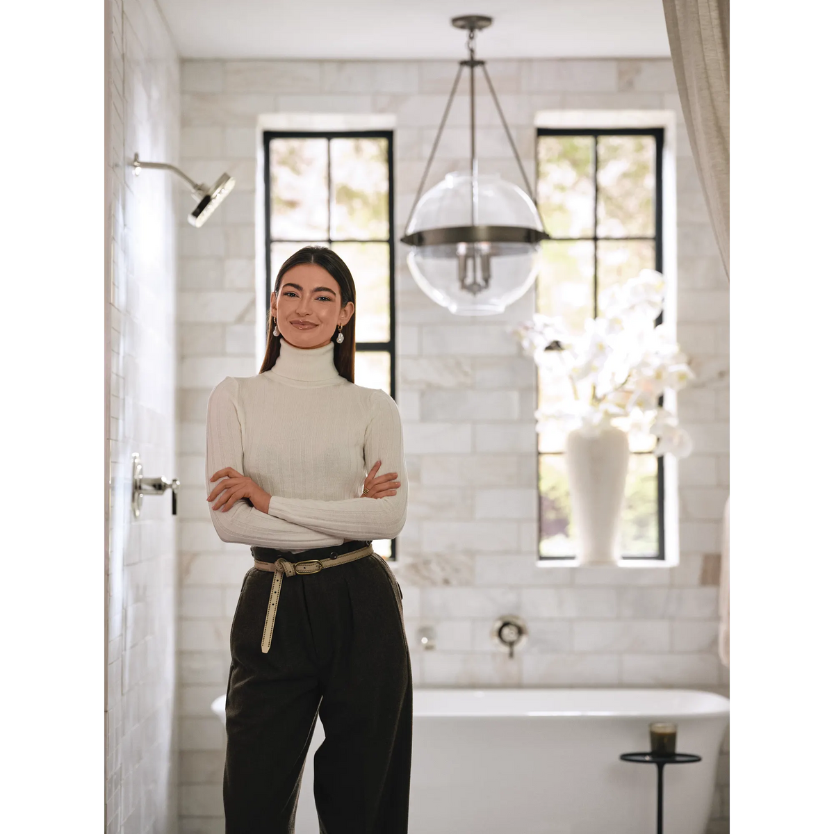 Moen Flara Single-Handle Non-Diverter Wall-Mount Tub Filler WTS921 in Polished Nickel (WTS921NL) - view 14