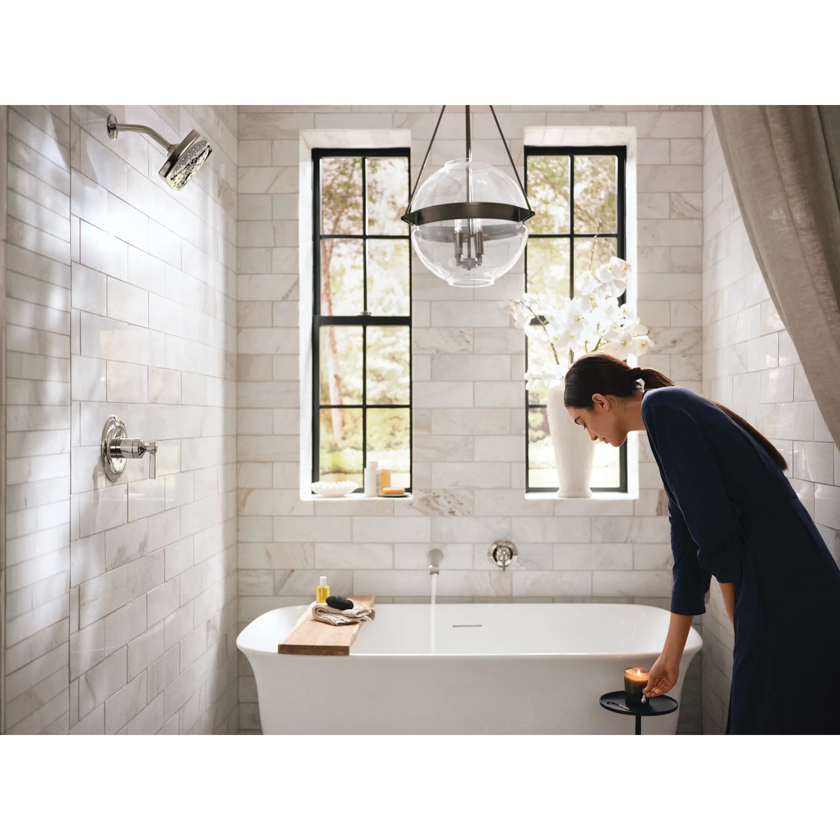 Moen Flara Single-Handle Non-Diverter Wall-Mount Tub Filler WTS921 in Polished Nickel (WTS921NL) - view 12