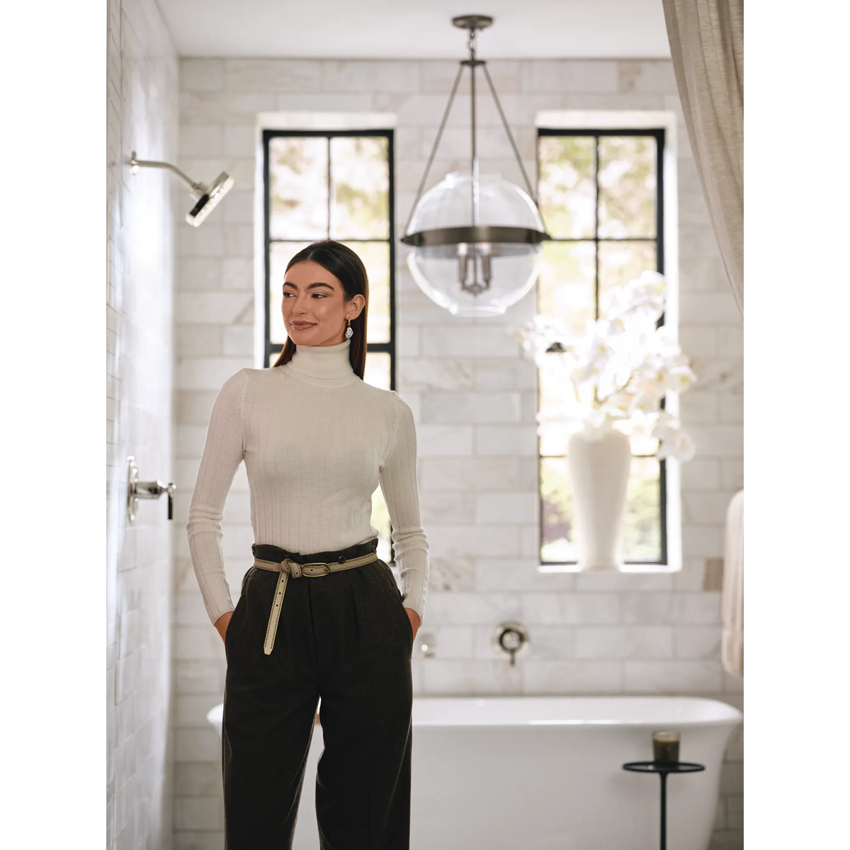 Moen Flara Single-Handle Non-Diverter Wall-Mount Tub Filler WTS921 in Polished Nickel (WTS921NL) - view 13