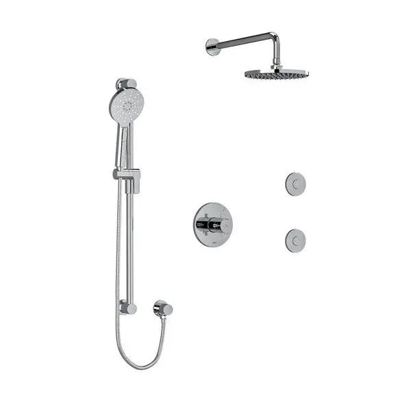 Way System Hand Shower Rail Elbow Supply Shower Head And 2 Body Jets - Plumbing Market
