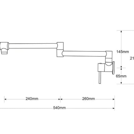 Kodaen Elegante Wall Mount Kitchen Pot Filler Kodaen
