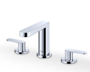 Fluid Wisdom F28006 widespread dual handle bathroom faucet in polished chrome