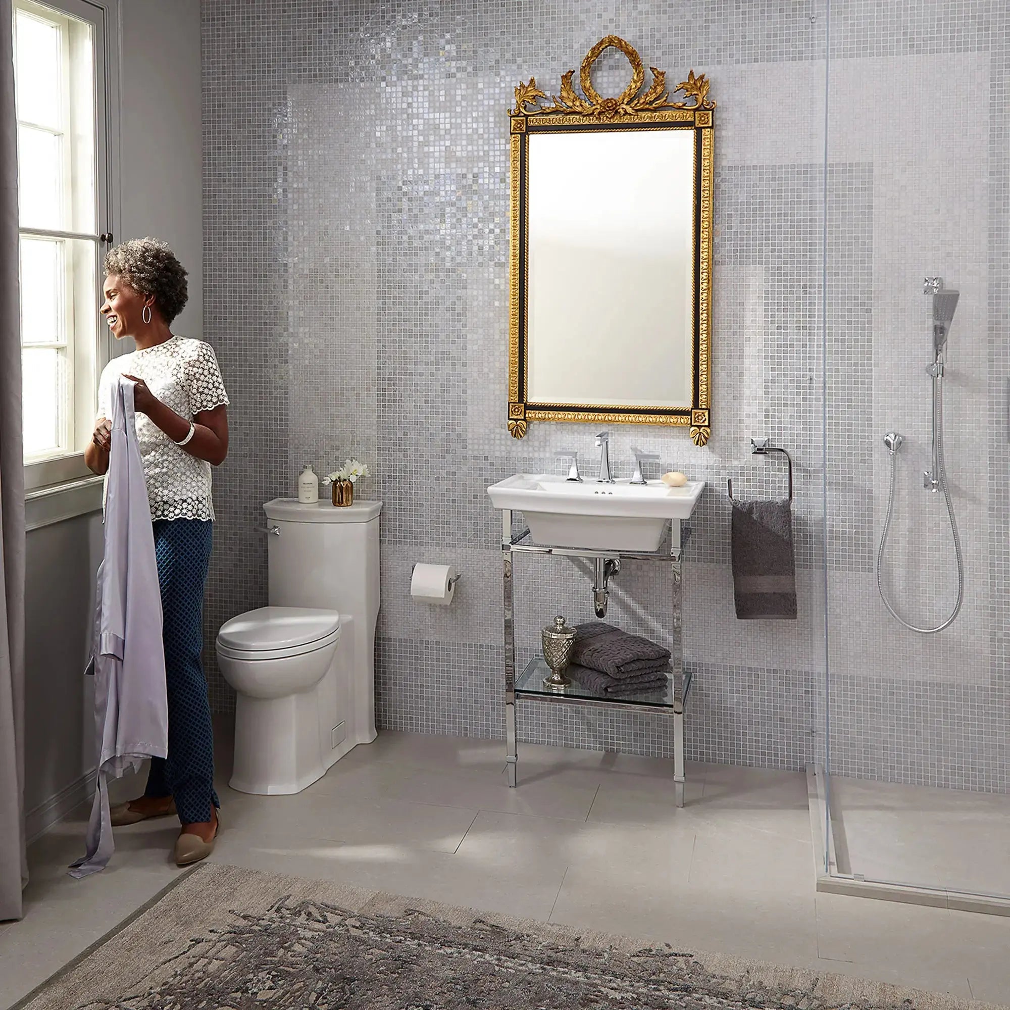 Wyatt One-Piece Chair Height Elongated Toilet with Seat