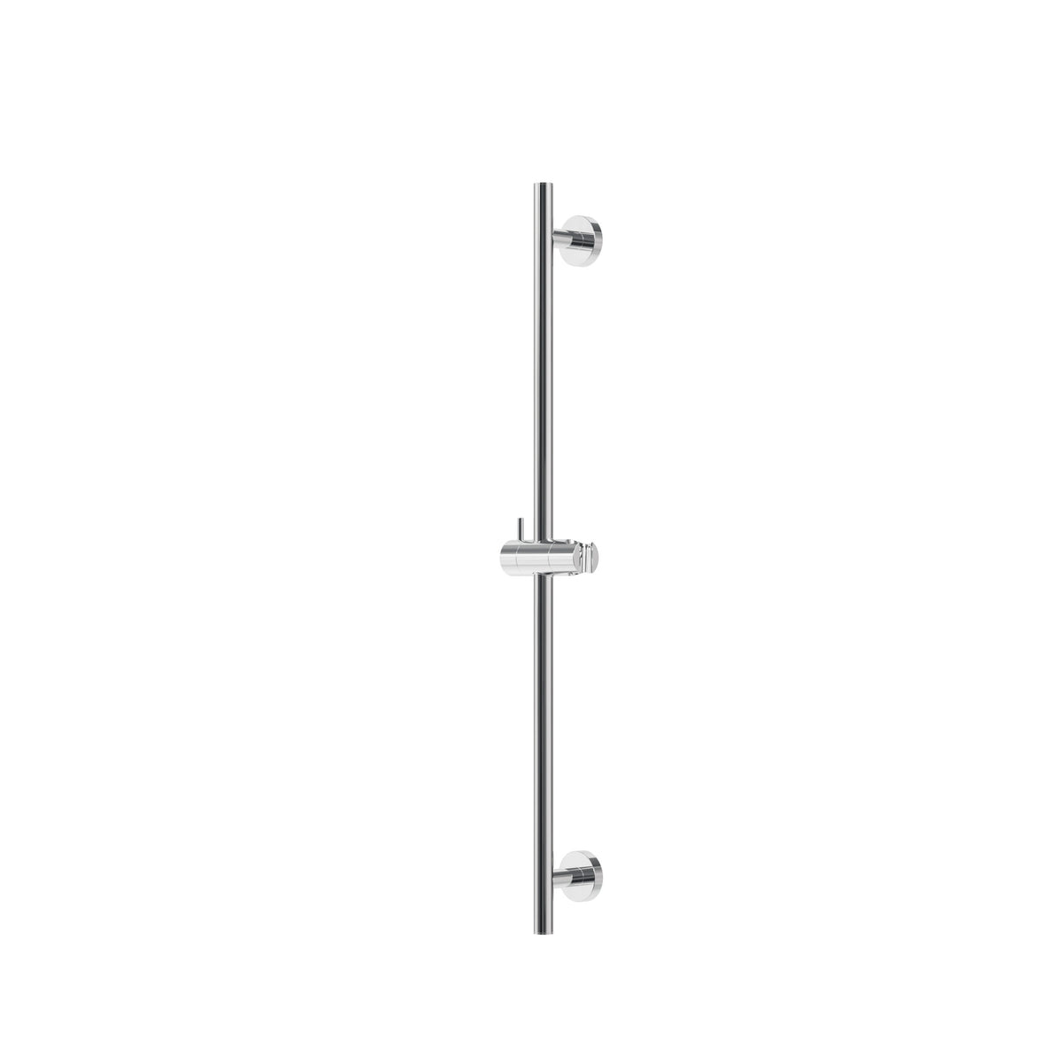 Aquabrass Xpress Round Shower Rail with Round Flanges XPR86 in Polished Chrome