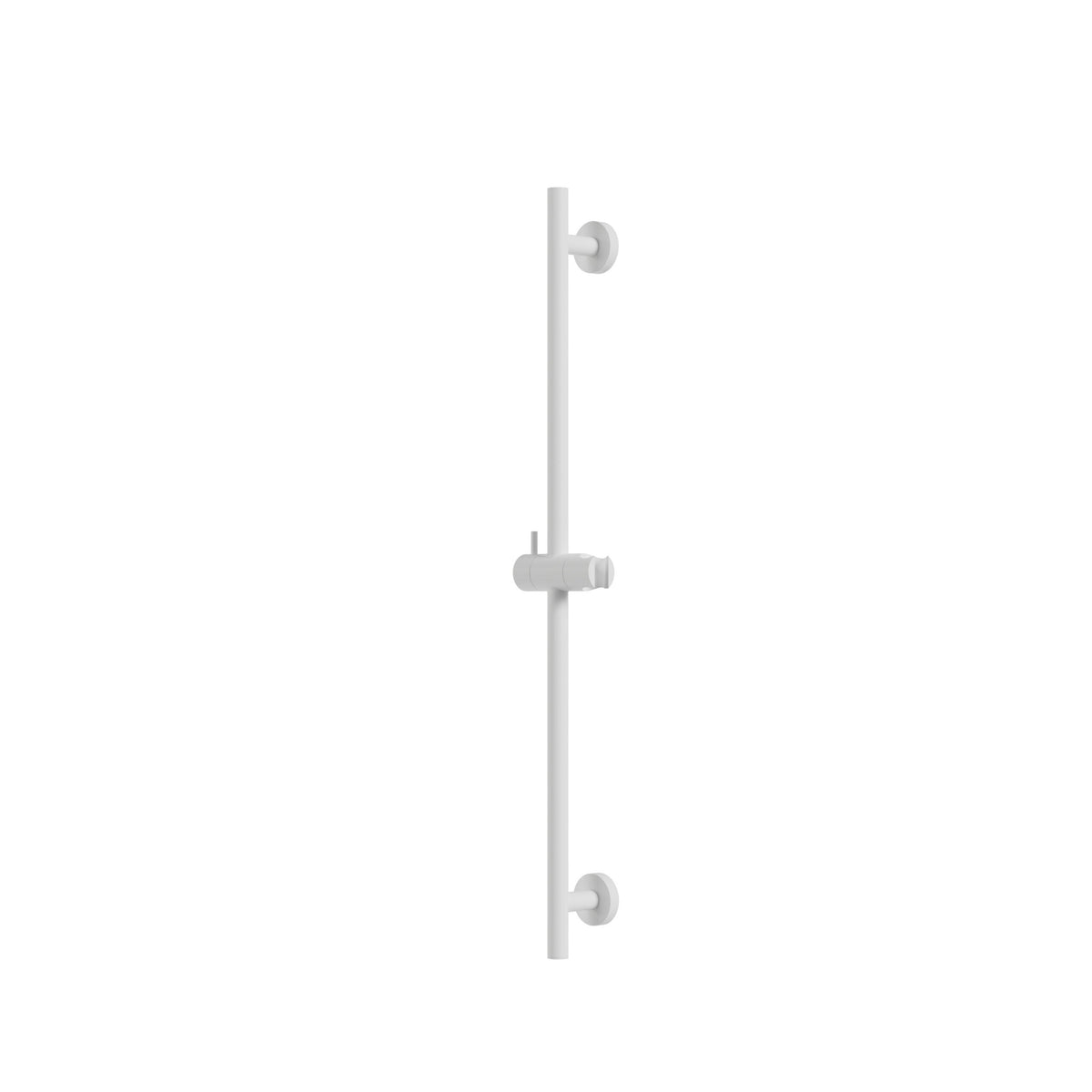 Aquabrass Xpress Round Shower Rail with Round Flanges XPR86 in White