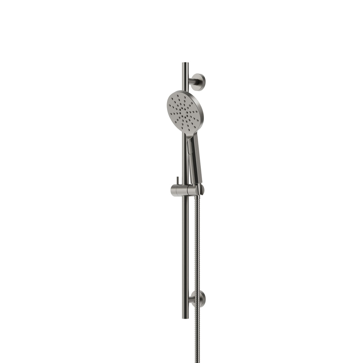 Aquabrass Xpress Complete Round Shower Rail with 3-function Handshower XPR95 in Brushed Nickel PVD